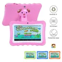 7" Android 9 Tablet PC For Kids 64G Quad-Core Dual Cameras WiFi Bundle Case, Pink