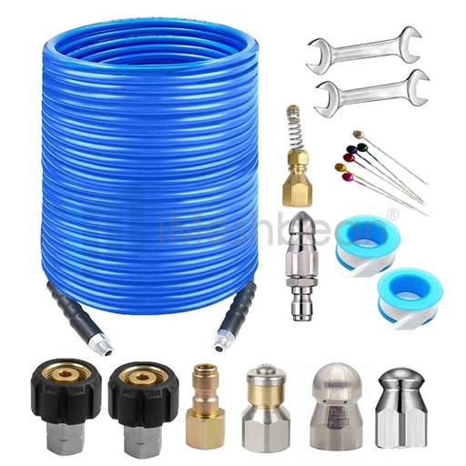 Sewer Jetter Kit 150FT For Pressure Washer, 5800PSI Drain Cleaner Hose 1/4" NPT