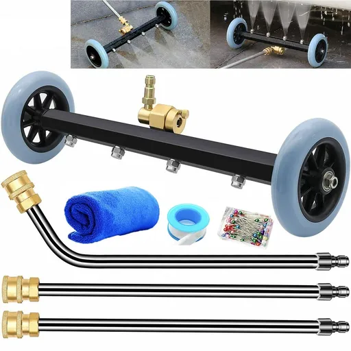 16" 4000PSI Pressure Power Washer Undercarriage Under Car Cleaner Water Broom