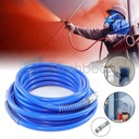 50ft 1/4" Airless Paint Spray Hose Sprayer Gun Flexible Fiber Tube 3300PSI