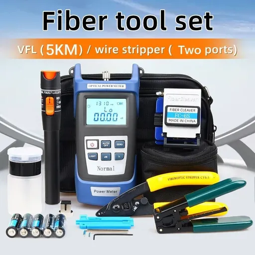 Fiber Optic FTTH Tool Kit FC-6S Cutter Cleaver Optical Power Meter Visual CFS-3