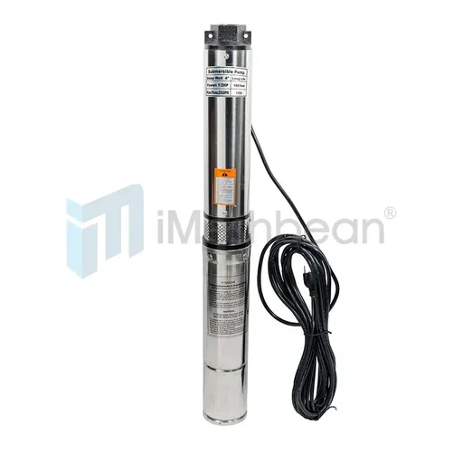1/2 HP 4 inch Deep Well Submersible Pump 110V 28 GPM 150ft Head 33FT Cord Stainless Steel