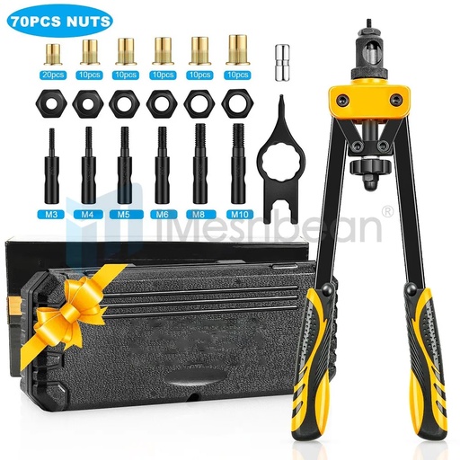 14" Rivet Nut Gun Kit Rivnut Setting Tools Nut Setter Tool Hand Blind Riveter