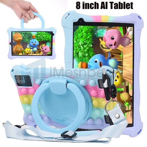 8 Inch Android 9 Octa-core HD AI Tablet Computer PC Wifi Bundle Case 64G w/Strap