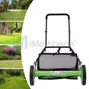 Reel Lawn Mower,16 inch,5 Blades,9-Position Height Adjustment w/Grass Catcher