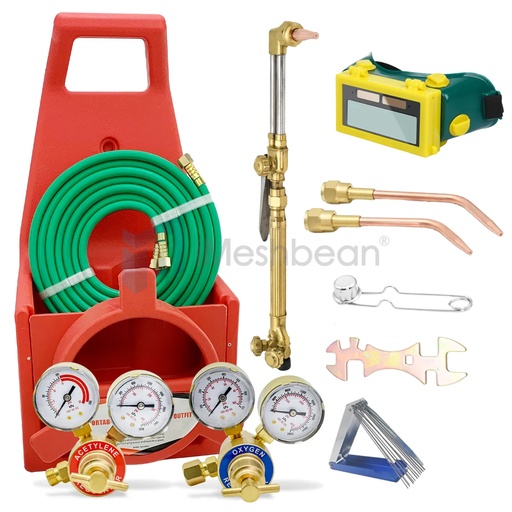 iMeshbean Portable brazing torch kit with Gauge Oxygen Acetylene Welding Cutting Torch Kit