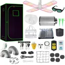 4 x 4 Grow Tent Kit With LED Lights Complete Grow Kit With Full Spectrum Grow Light With Carbon Filter 40" x 40" x 80"