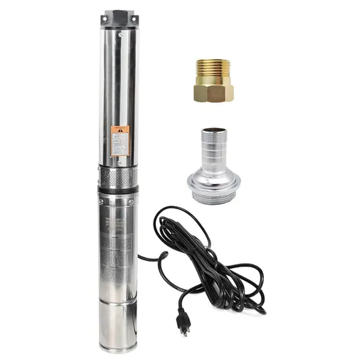 2 HP 4 inch Deep Well Submersible Pump 220V 37GPM 427ft Lift 33ft Cord Stainless Steel