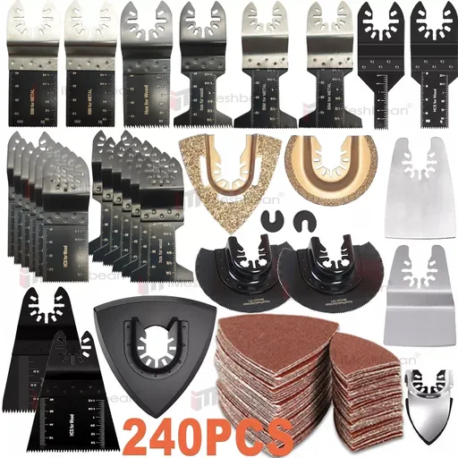 240pcs Oscillating Multi Tool Saw Blades Wood Metal Cut Cutter For Dewalt Fein