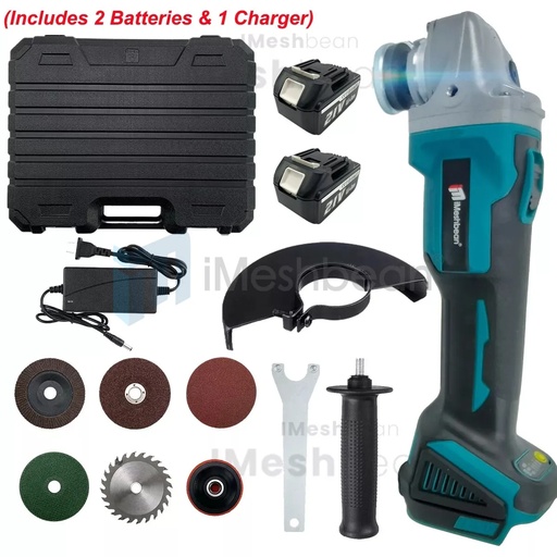 125mm Electric Brushless Cordless Angle Grinder Kit 4-1/2" Cut-Off Angle Grinder