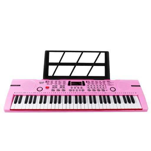 61 Keys Pink Keyboard Piano Kids Electronic Digital Piano w/Built-In Speaker Microphone Kid Toy