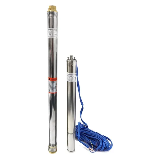3/4HP 2 inch Deep Well Submersible Pump 220V 6GPM 164FT Lift 50FT Cord  0.75 inch NPT Discharge
