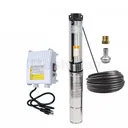 1 HP 4 inch Deep Well Submersible Pump 110V 35GPM 207ft Head 100FT Cord 1.25 inch NPT Discharge With Control Box
