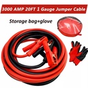 20Ft Auto Jumper Cables 1 Gauge 3000AMP Automotive Booster Cables for Car Van