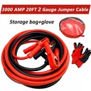 Auto Jumper Cables 2 Gauge 3000AMP 20Ft Automotive Booster Cables for Car Van