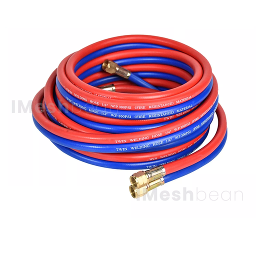 100 FT Oxygen Acetylene Hose 1/4 Inch Twin Welding Hose Cutting Torch Hoses