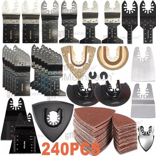 [GJ20747] 240pcs Oscillating Multi Tool Saw Blades Wood Metal Cut Cutter For Dewalt Fein