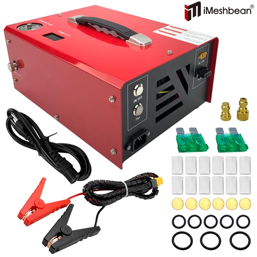 [AZ22460] PCP Air Compressor Auto-Stop 4500Psi/30Mpa Oil/Water-Free 12V DC 110V 220V AC