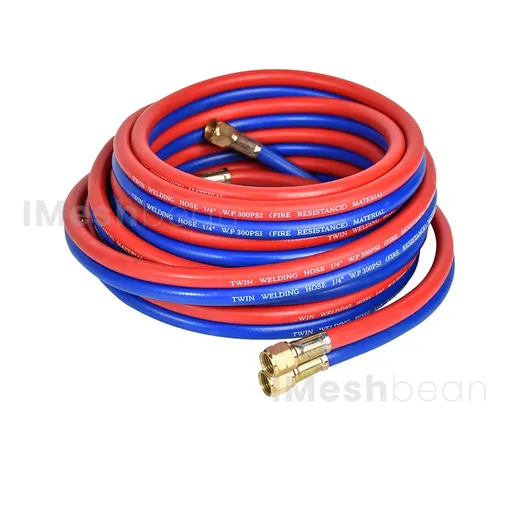 [WE22474] 100 FT Oxygen Acetylene Hose 1/4 Inch Twin Welding Hose Cutting Torch Hoses
