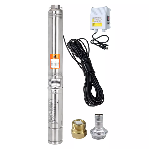 [PU22136] 1/2HP 4'' Deep Well Submersible Pump 171FT 25GPM 110V Stainless Steel 33FT Cord