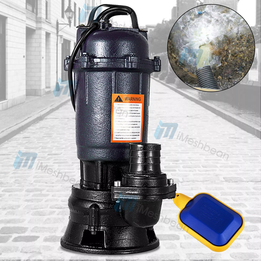 [PU22114] 2HP Submersible Sump Pump 1500W Cast Iron Sewage Pump 6498GPH w/26ft Cord 220V