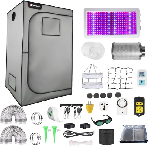 [AG23221-23544] 4 x 4 Grow Tent Kit With LED Lights Complete Grow Kit With Air Filter 40" x 40" x 80"