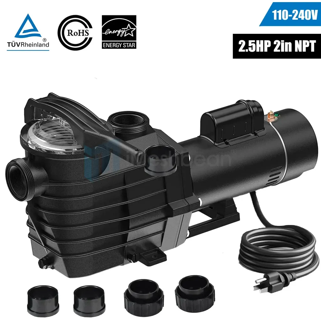 Best 2.5HP Inground Pool Pump 115-230V Dual Voltge Hard Wired 9000GPH ...