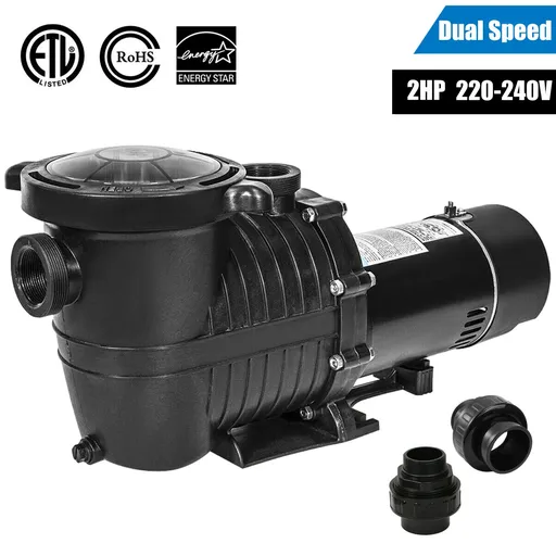 [PU06241B-07065] 2HP 2 Speed Inground Swimming Pool Pump 230V 5520GPH 79FT Head Lift 1.5" NPT Connectors