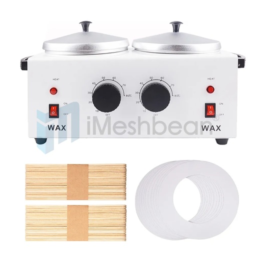 [WH08637] Professional Double Pot Wax Warmer Heater Electric Dual Pro Salon Hot Paraffin SPA Tool