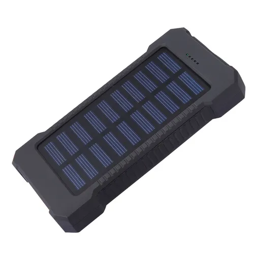 [158-PB008-BK] Black 900000mAh Solar Power Bank Waterproof External Battery Charger For Mobile Phones