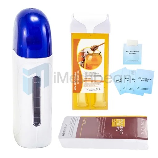 [WH07923] Depilatory Roll On Wax Heater Roller Warmer Cartridge Strips Hair Removal Kit