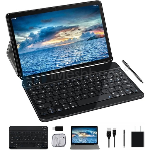 [QZ09737] 10 In 4G Android 11 Phone Call Tablets PC 1920X1200 8GB+256GB w/Keyboard Case