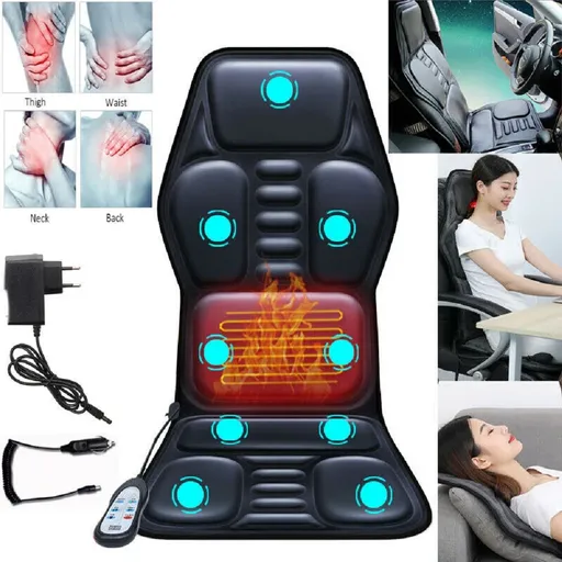 [NF08266] Massage Chair Cushion Massage Pad Mat Vibration Massager Seat Back Heat Office