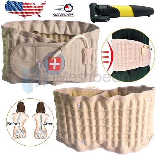 [NF07744] Lumbar Traction Belt Decompression Belt Back Brace Lumbar Support Extender Belt