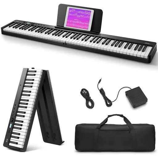 [KD20114] 88 Key Electric Digital Piano Keyboard Weighted Key w/ Pedal, Power Supply and Bag