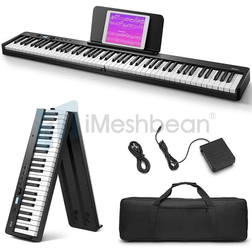 [KD20114] 88 Key Electric Digital Piano Keyboard Weighted Key w/ Pedal, Power Supply and Bag