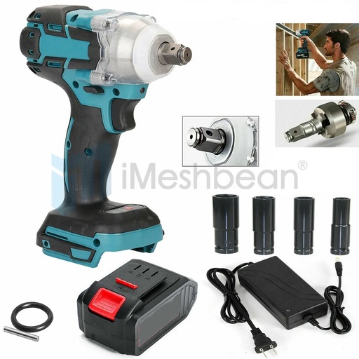 [GJ07668] 520Nm 1/2" Electric Impact Wrench Cordless Brushless Gun Battery Driver Tool