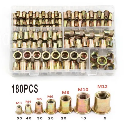 [KR06655] 180pcs Rivet Gun Kit Rivnut Thread Setting Tools Nut Setter Tool