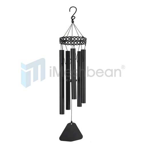 [FD07461] Large 30" Metal Tube Deep Tone Resonant Bass Sound CHURCH Bell Windchime, Black