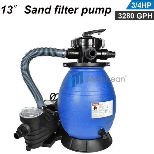 [VZ09925] 3280GPH 13" Sand Filter Above Ground 3/4HP Swimming Pool Pump intex compatible