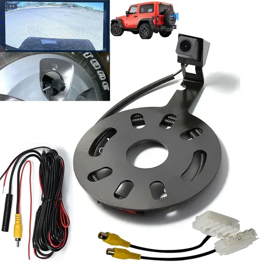 [LM08300] Rear View Backup Camera Kit w/ Spare Tire Bracket For Jeep Wrangler JK 2007-2018