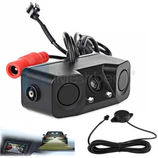 [LM07194] 3 in 1 Car Backup Parking Radar Rear View Camera with Parking Sensor