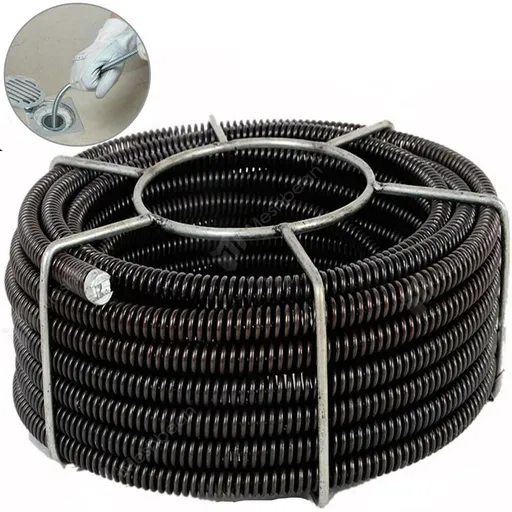 [AH07916] Drain Cable Sewer Cable 60' x 5/8" Drain Cleaning Cable Auger Snake Pipe No Core