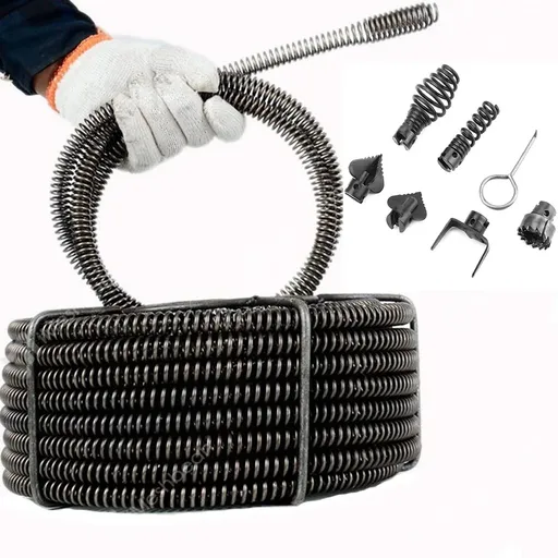 [AH09783] 45' x 5/8" Sectional Pipe Drain Cleaning Cable Sewer Cable fits RIDGID