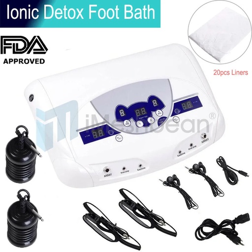 [191-IF001A] Dual-user Ionic Detox Machine Foot Bath Spa Tool LCD w/ MP3 Music Cleanse Salon
