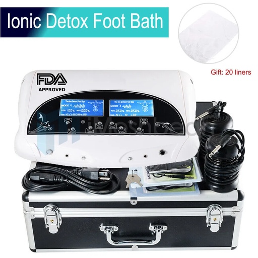 [191-IF004A] 100W Dual Ion Detox Ionic Aqua Foot Bath CHI SPA Machine w/ 20 Liners FDA