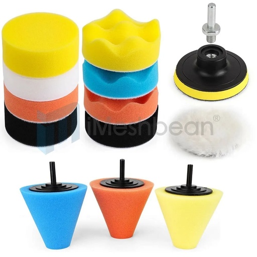 [AH08896] 14pcs 3" Car Headlight Lens Restoration Repair Kit Polishing Cleaner Cleaning Tool