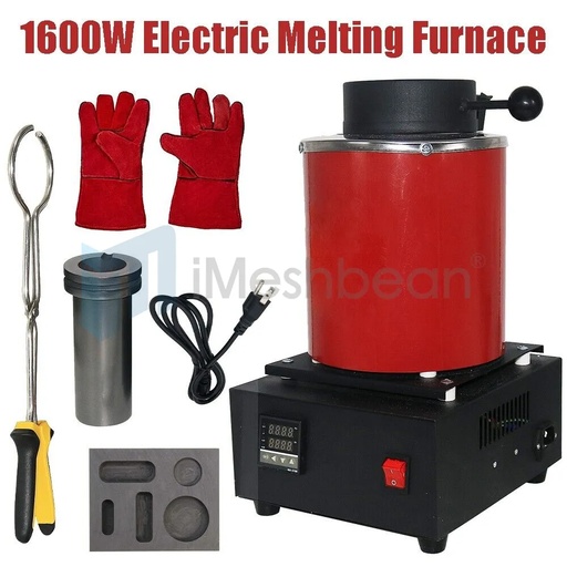 [WF20343A] Digital Electric Metal Melting Furnace W/3KG Graphite Crucible Casting Refining