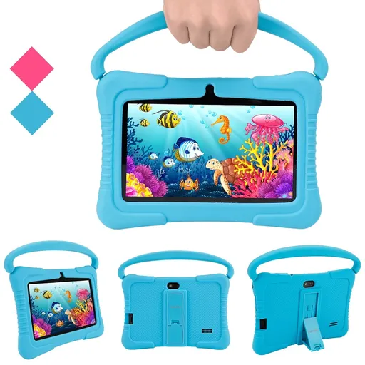[QZ07965] Android 9.1 7" HD 64GB Kids Tablet PC Dual Camera Quad-core Bundle Case
