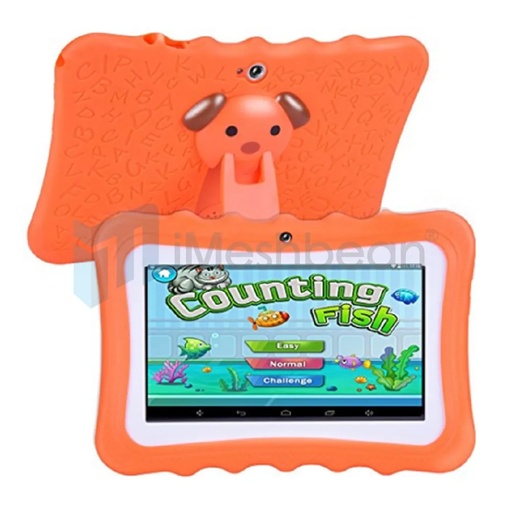 [QZ07316] 16G 7" Android 8 Tablet PC For Kids Quad-Core Dual Cameras WiFi Bundle Case, Orange